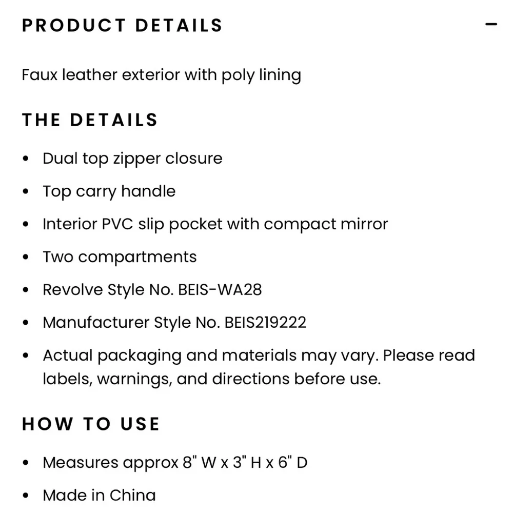 Beis The On the Go Essentials Case - Beige - Picture 9 of 9